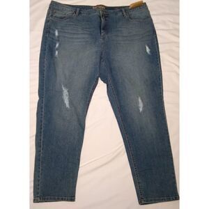 RUFF HEWN Distressed Skinny JEANS Medium Wash.  NEW! 24W